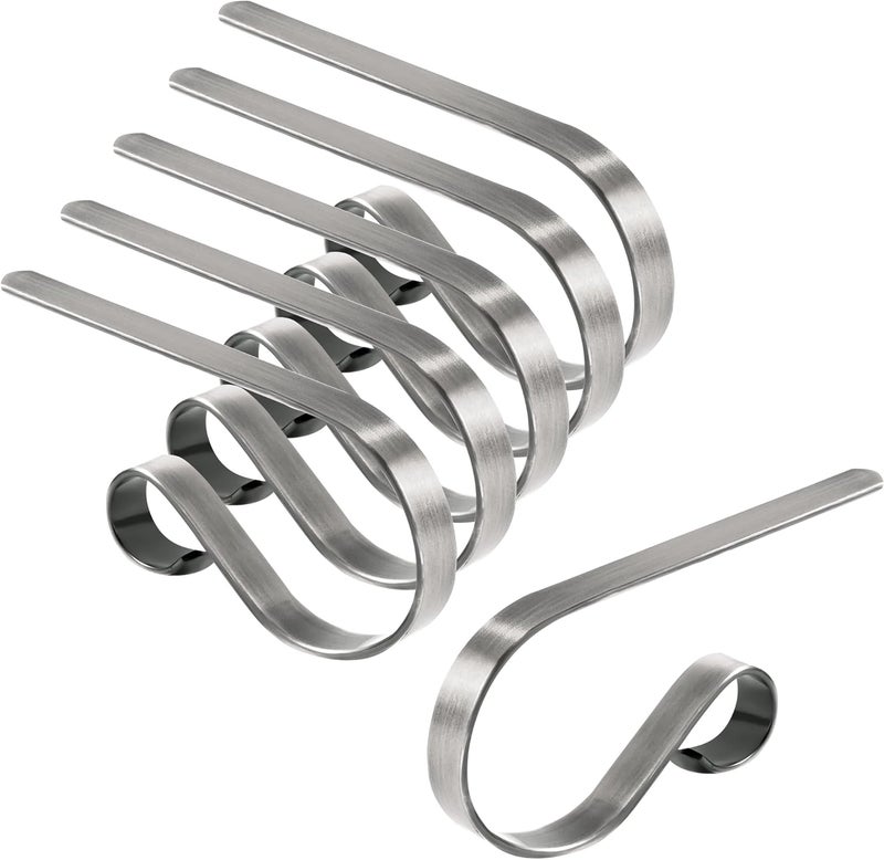 Doitory Christmas Stocking Holder Hanger,6 Pack Adjustable Stocking Holders for Mantle and Fireplace Metal Decoration for Xmas Holiday Party - Image 1